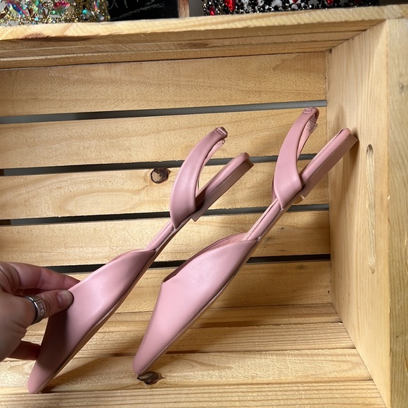 Justfab pointed toe pink flats size 9 - Picture 3 of 9